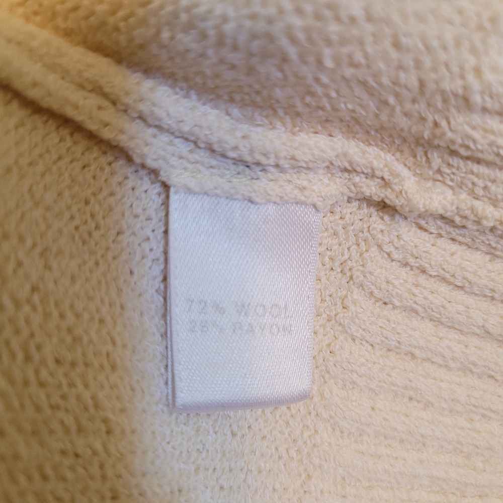 St John Knit Top Wool Blend Cream White Sleeveless Designer Couture Medium - Picture 7 of 7